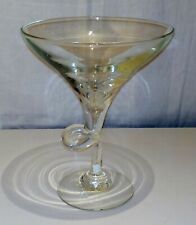 VASQUE EN VERRE SUR PIEDS HAUTEUR 25CM/ DIAMETRE 20CM