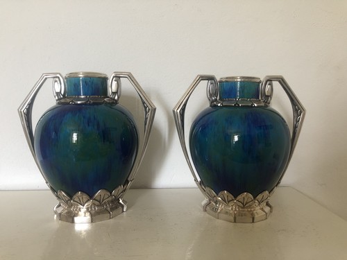 Superbe paire vases - de,