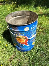 Grand seau vide  1000 sucettes Boite Tôle ancien publicitaire  vintage ²