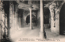 Carte postale CHINON - Chapelle Sainte-Radegonde. Peinture du XVIIème