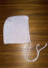 Jacadi Bonnet rose coton et cachemire à nouer - Etat neuf