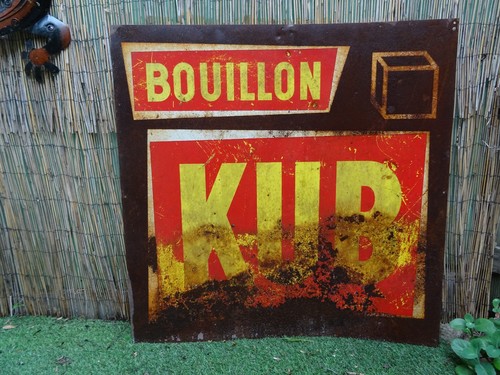 Plaque emaillee bouillon kub - plaque,