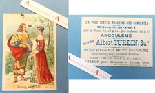 ● Albert TURLIN Angoulême carte chromo publicité magasins Charentes Louis XIII
