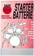 Starter Batterie Méthode pour Débutants avec cassette AUDIO + Cahier détachables