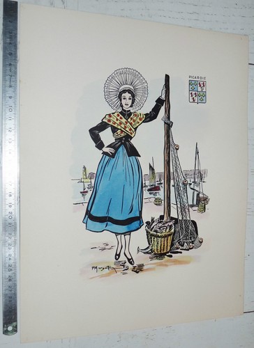 Planche chromo 1955 societe - planche,
