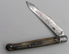 Ancien Couteau type Laguiole Droit Mitres massives