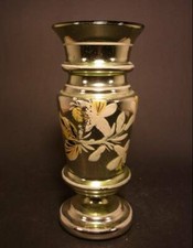 Rare vase en verre argenté /