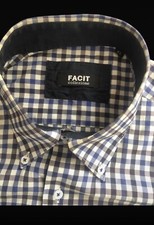 Chemise Facit XL bleu blanc