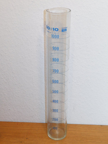 Tube essai gradué verre - 1l, à