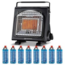 Chauffage à gaz mobile 1700W + 8 cartouches KEMPER