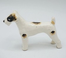Figurine En Porcelaine De Chien Fox Terrier Fabriquée En Tchécoslovaquie