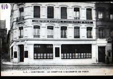 COMPIEGNE (60) Devanture Commerce COMPTOIR d'ESCOMPTE DE PARIS début 1900