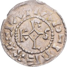 France, Charles le Chauve, Obole, 869-877, Reims, Argent, TTB+, Prou:133 var.