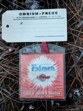 FULMEN Carte de garantie et d'entretien Vintage + Étiquette Pneus OMNIUM 