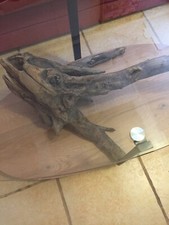 table basse plateau verre avec