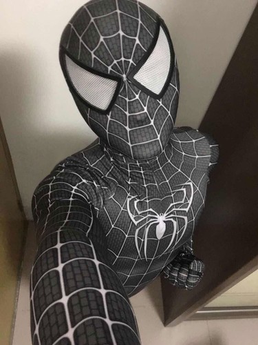 Black venom spider man - black,