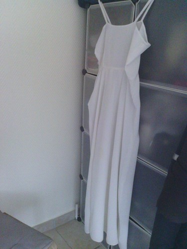 Robe longue voile creme - voile,