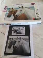 PUZZLE 500 PIECES NATHAN VIE SAUVAGE CHEVAUX SUR LA PLAGE