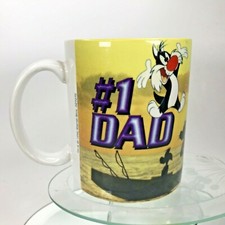 Looney Tunes  #1 Dad Mug 1996-1997 Warner Bros By Xpres Fathe Gift Tea Cup C23