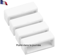 lot 4 passants blancs réparation bracelets montres 22 mm x 6 mm