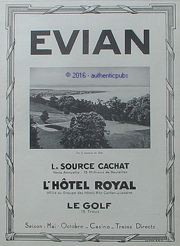 Publicite evian hotel royal - publicite,