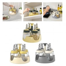 Étagère porte-épices rotative, support organisateur d'assaisonnement avec 4