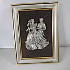 tableau couple en étain du