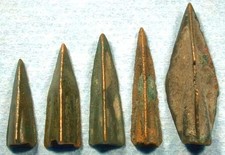 Lot de 5 pointes de flèches