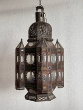 ANCIENNE LANTERNE MAROCAINE ÉPOQUE DÉBUT XXème SUSPENSION ORIENTALE