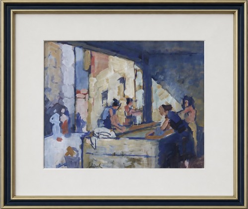 Tableau peinture toile signé - toile,