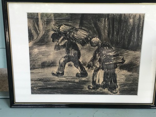 Tableau fusain auguste - tableau,