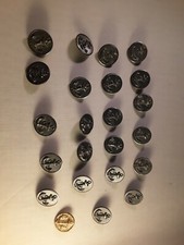 MARINE : LOT ANCIENS BOUTONS AVEC ANCRE  -METAL 