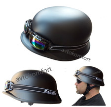 Casque moto style militaire allemand armée vélo rétro WWII Chopper Cruiser