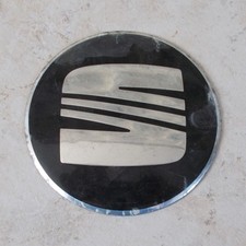 Vintage SEAT monogram emblem badge sign car old plastic antique noir