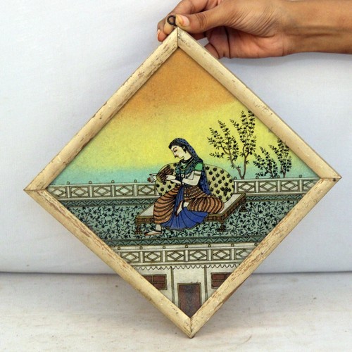 Cadre peinture vintage - peinture, bois