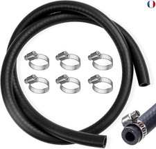 Tuyau D'essence Kit 1 Mètre Ø 8mm Conduite de Carburant avec 6 Pièces Colliers d