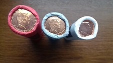 luxembourg 2002   3 rouleaux non aveugles 1 2 5 cents