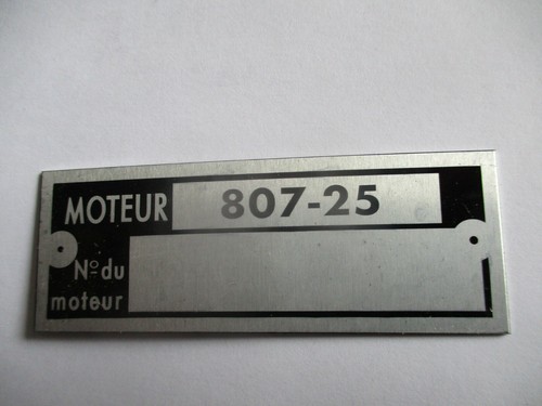Plaque identification - plaque, d'identification