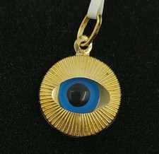 Pendentif Or 18K 750 Mls. Oeil Turc. 16 Mm.