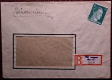 LANGEN 1940 42pf STAMP THIRD REICH HITLER WAR WW2 WWII OLD NAZI REGISTERED COVER