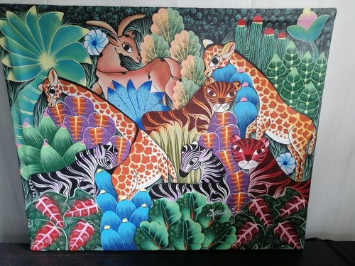 Tableau haïtien art naif - tableau,