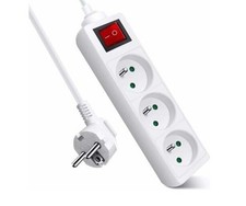 Bloc Multiprise 3 Prises avec Interrupteur – 16A – Sécurité Renforcée