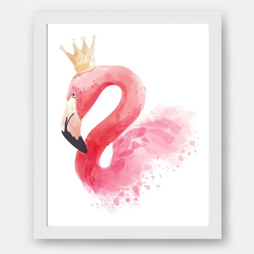 Affiche murale bébé flamant - bébé,