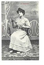 CARTE FANTAISIE  FEMME BERGERET  LE PRESENT
