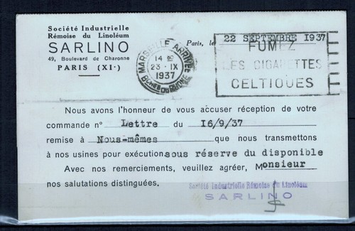 1937 carte lettre - 1937,