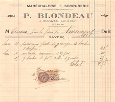 1928 MARECHALERIE SERRURERIE P