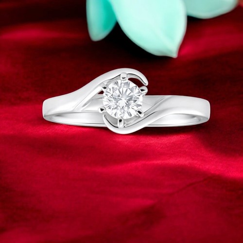 Bague solitaire six - , dents