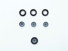 4 roues avec jantes 6 branches déportées ø 15.20 mm - 3D CREATIVE - 1:43