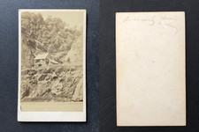 Cabane en montagne, à identifier, circa 1870 vintage cdv albumen print -  CDV,
