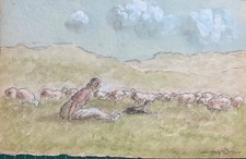 En Provence, dessin original du sculpteur Ary Bitter.